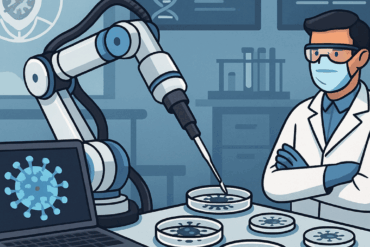 AI system performing virology laboratory tasks with precision