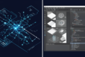 Split illustration contrasting AI technology promises with traditional game development reality, showing the disconnect between vendor tools and studio workflows