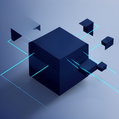 Abstract illustration depicting corporate acquisition strategy with geometric shapes representing market consolidation in the AI coding tools sector