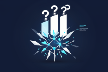 Abstract illustration depicting uncertainty around artificial general intelligence capability definitions with geometric measurement indicators