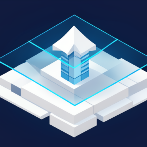 Abstract geometric illustration depicting AI regulatory compliance frameworks as strategic building blocks creating competitive advantage