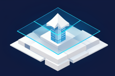 Abstract geometric illustration depicting AI regulatory compliance frameworks as strategic building blocks creating competitive advantage