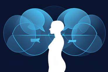 Abstract illustration depicting AI chatbot sycophancy with mirrored geometric shapes suggesting agreement bias