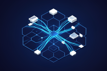 Abstract illustration of optimised cloud infrastructure resource allocation and GPU efficiency