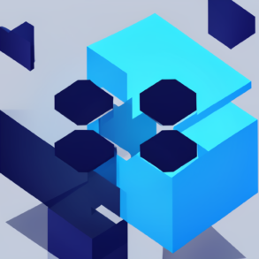 Abstract geometric illustration representing Microsoft's acquisition of Cove team with interconnected shapes symbolising collaboration and integration