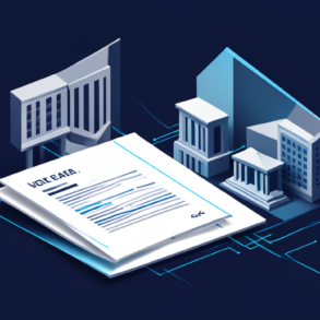 Abstract geometric illustration representing legal documents and government institutions in conflict