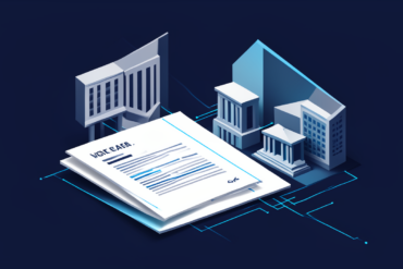 Abstract geometric illustration representing legal documents and government institutions in conflict