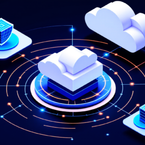 Abstract illustration of cloud security infrastructure with protective layers representing cybersecurity acquisition