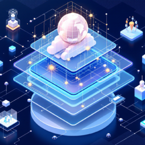 Abstract illustration of AI agent commerce network infrastructure with interconnected nodes and data pathways