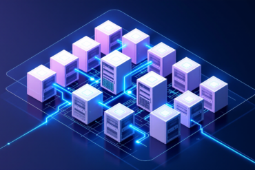 Illustration of modular open-standards AI infrastructure architecture with interconnected server components