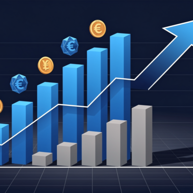 Bar chart illustration showing AI startups capturing majority of largest seed funding rounds with ascending blue bars against navy background