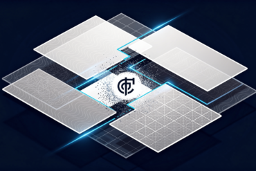 Abstract illustration of a digital watermark fragmenting, representing the reverse-engineering of Google's SynthID system