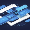 Editorial illustration depicting conversational AI interface overlaying video content grid on YouTube platform