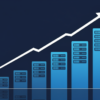 Abstract illustration depicting declining user metrics alongside rising AI infrastructure investment