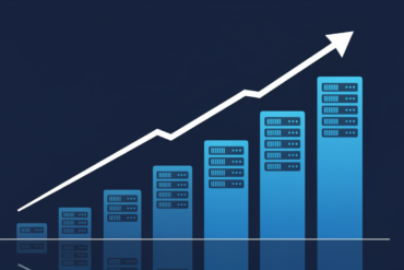 Abstract illustration depicting declining user metrics alongside rising AI infrastructure investment