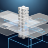 Abstract geometric illustration representing structured AI compliance framework organizing multiple regulatory requirements