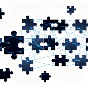 Abstract illustration of fragmented regulatory frameworks for AI hiring compliance