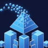 Abstract illustration depicting market shift from enterprise to small business AI adoption