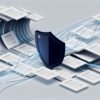 Editorial illustration depicting security infrastructure overwhelmed by cascading automated reports