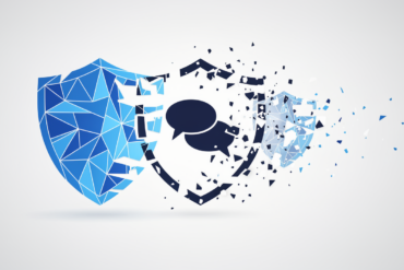 Abstract illustration depicting AI safety systems fragmenting, representing vulnerability in Claude's protective mechanisms