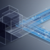 Abstract illustration depicting regulatory simplification through geometric shapes consolidating from complex overlapping forms into clear parallel pathways