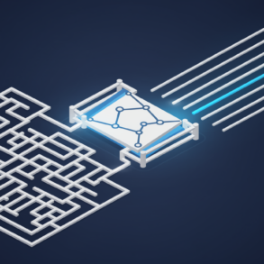 Abstract illustration depicting regulatory complexity being simplified into streamlined pathways, representing EU AI Act compliance framework changes