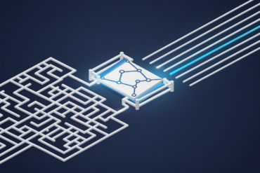 Abstract illustration depicting regulatory complexity being simplified into streamlined pathways, representing EU AI Act compliance framework changes