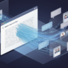 Editorial illustration depicting AI search interface synthesising content from discussion forums