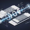 Illustration of miniaturised optical display technology showing compact mirror array system and light path architecture for AI glasses