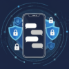 Illustration of encrypted messaging with security shields representing Meta's Incognito Chat privacy features