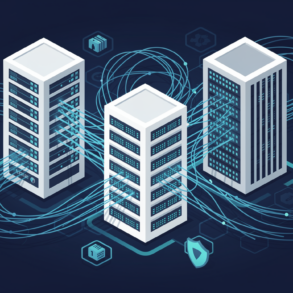 Illustration depicting three distinct AI infrastructure systems connected in secure network arrangement representing Pentagon's multi-vendor strategy