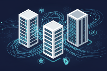 Illustration depicting three distinct AI infrastructure systems connected in secure network arrangement representing Pentagon's multi-vendor strategy