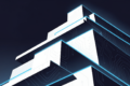 Abstract geometric illustration representing technological infrastructure development and strategic investment in AI capabilities
