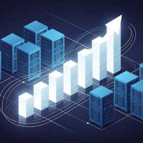 Editorial illustration depicting xAI's massive financial spending through ascending bar charts and data centre infrastructure visualization