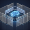 Abstract geometric illustration depicting AI model isolation through export restrictions and security controls