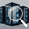 Abstract illustration of data centre transparency and environmental scrutiny