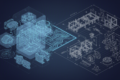 Editorial illustration contrasting AI systems with traditional engineering expertise in automotive development