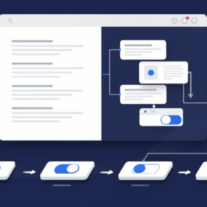 Editorial illustration depicting publisher control mechanisms separating traditional search results from AI-generated summaries