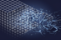Editorial illustration depicting fragmented organisational structure with human figures in compartmentalised grid system