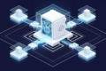 Abstract illustration of sovereign AI infrastructure with contained data flows and secure geometric boundaries