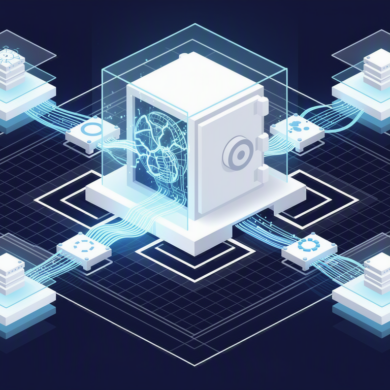 Abstract illustration of sovereign AI infrastructure with contained data flows and secure geometric boundaries