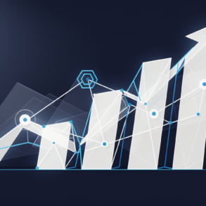 Abstract geometric illustration representing AI startup funding and strategic partnership growth