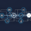 Abstract workflow diagram illustrating computational research platform architecture with interconnected nodes and data pathways
