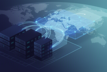Abstract illustration of cloud infrastructure and data networks representing Apple's localised AI deployment strategy in China