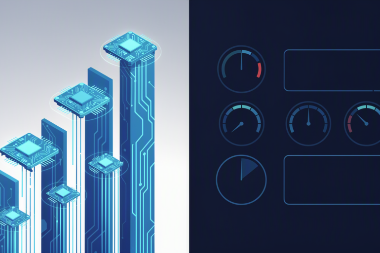Abstract illustration depicting rapid AI infrastructure growth outpacing cost measurement capabilities