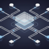 Abstract geometric illustration depicting EU AI Act regulatory framework with interconnected compliance structures and liability chains