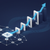 Abstract geometric illustration representing technology investment growth and startup ecosystem connectivity