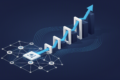 Abstract geometric illustration representing technology investment growth and startup ecosystem connectivity