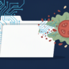 Editorial illustration depicting corporate IPO documents with AI technology motifs transitioning into traditional food service imagery, representing disconnect between AI marketing claims and business fundamentals
