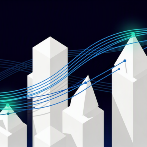 Abstract geometric illustration representing investment flow and technology growth in emerging markets